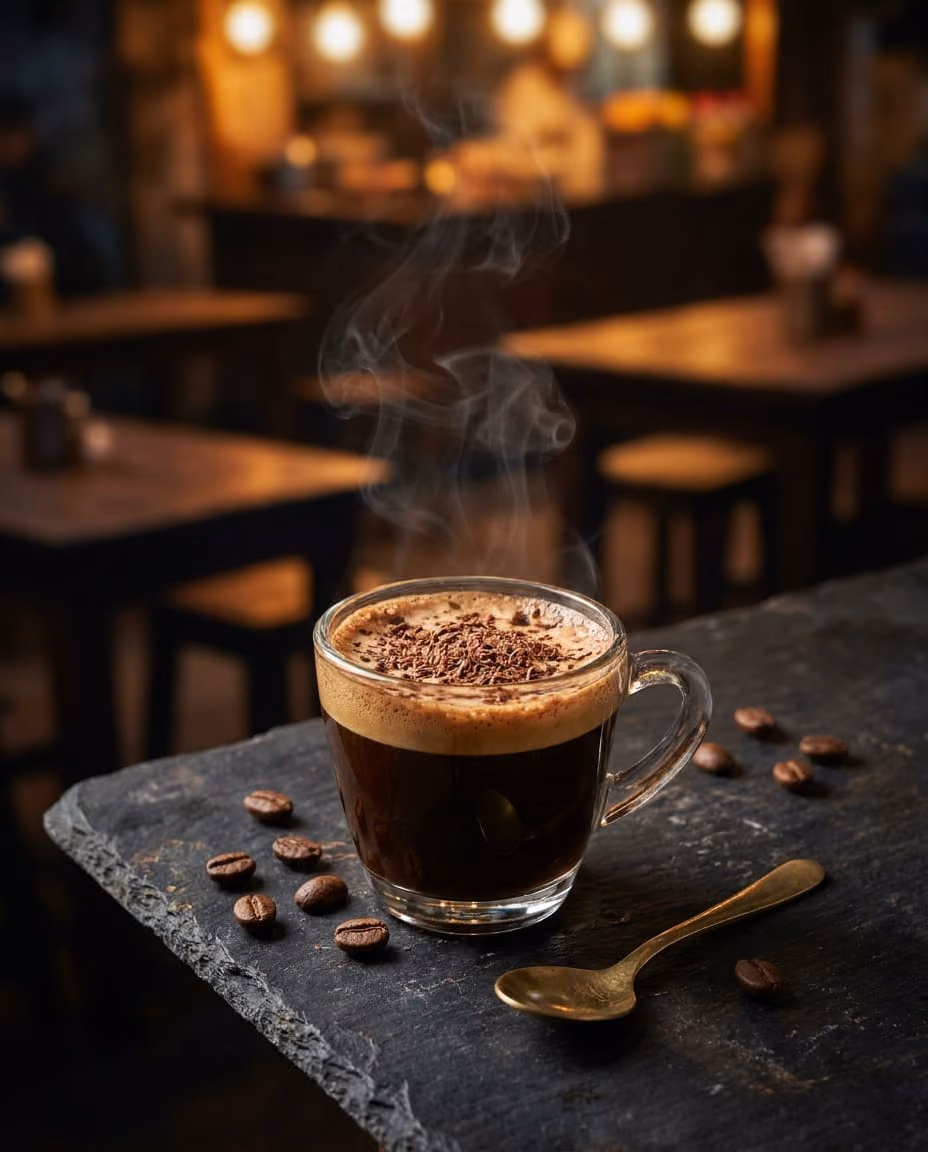 Belgian Coffee — The ₹20 legend. Thick, chocolatey, and criminally underpriced — pairs with everything on this menu, including itself.